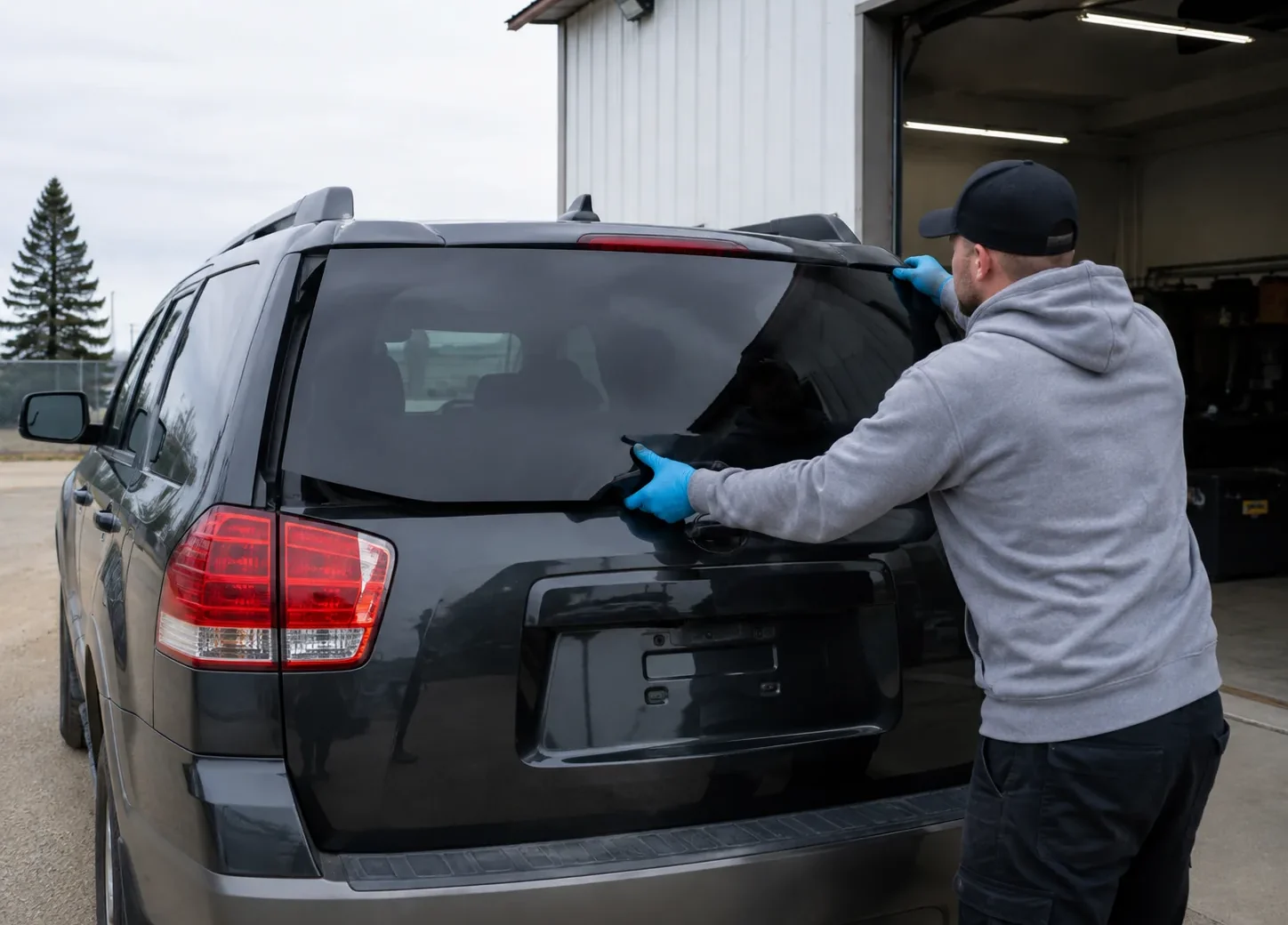 Illustrative view of rear window replacement