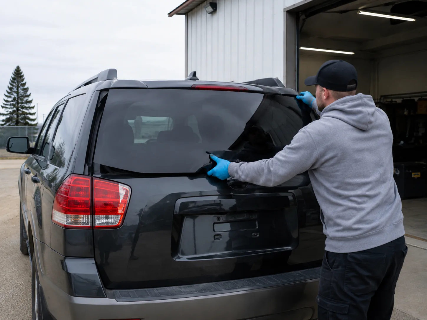 Illustrative rear window replacement